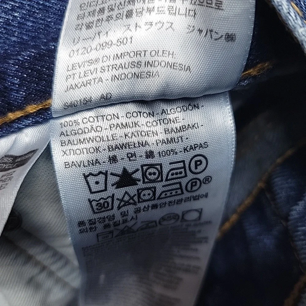Levi's Jeans Men 38x30 Blue‎ 505 Regular Fit Straight Leg Workwear Casual